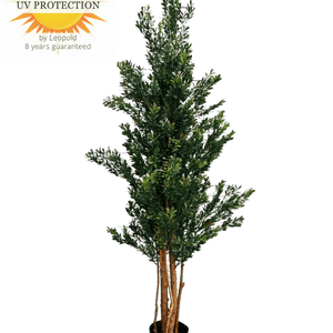 LeopoldFlora Hoge Kunstplant Buxus 165cm UV groen/rood