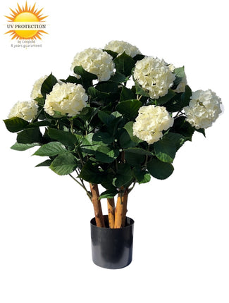 LeopoldFlora Kunst Hortenisa wit XL 80cm UV