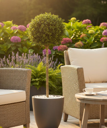 UV Buxus Bol op stam 110 cm