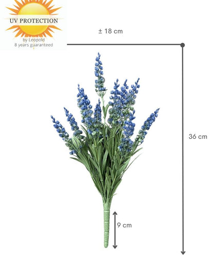 Lavendel kunstplant 30cm UV blauw