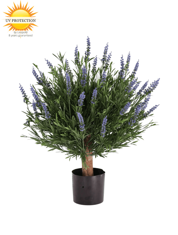 LeopoldFlora Blauwe lavendel kunstplant bol 60cm UV