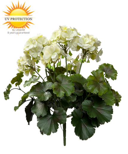 LeopoldFlora Buiten kunst geranium XL wit uv-bestendig