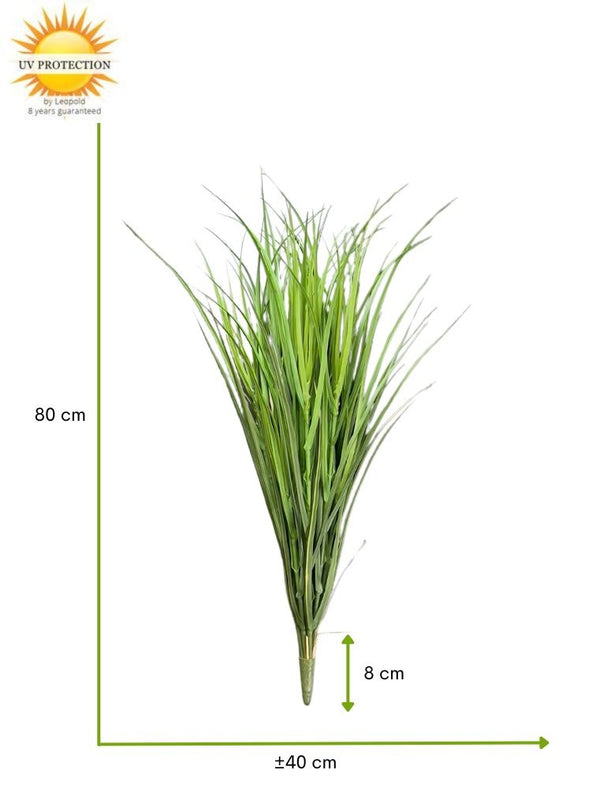 LeopoldFlora Buiten Kunst Rietgras Deluxe 80cm UV groen