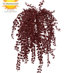 LeopoldFlora Buiten kunsthangplantje Dischidia burgundy uv-bestendig