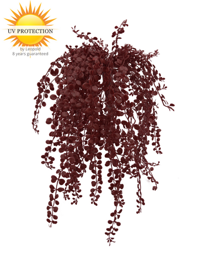 LeopoldFlora Buiten kunsthangplantje Dischidia burgundy uv-bestendig