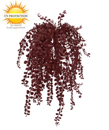 LeopoldFlora Buiten kunsthangplantje Dischidia burgundy uv-bestendig