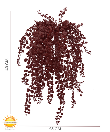 LeopoldFlora Buiten kunsthangplantje Dischidia burgundy uv-bestendig
