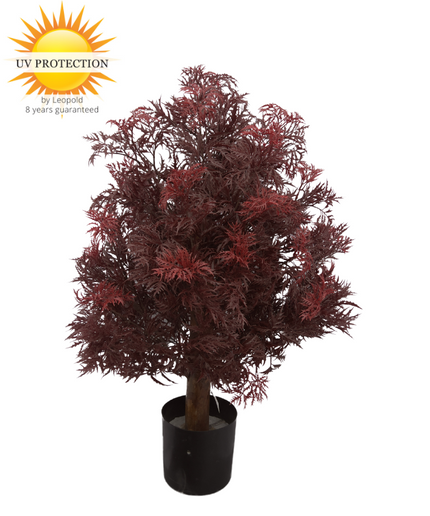 LeopoldFlora Buiten kunstplant Ming Aralia Burgundy uv-bestendig