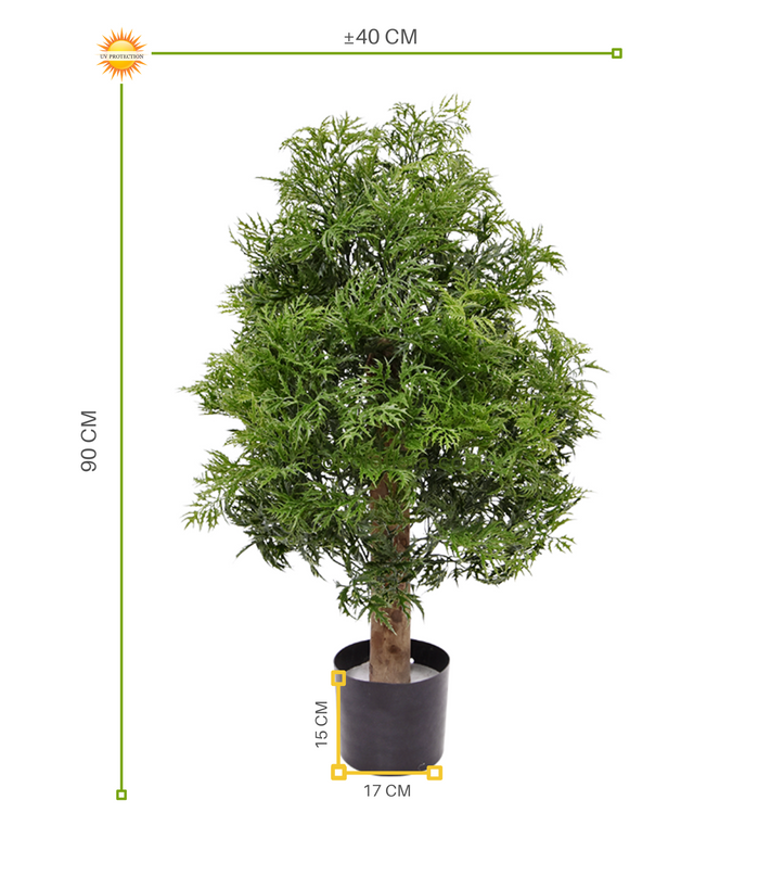 LeopoldFlora Buiten kunstplant Ming Aralia groen uv-bestendig