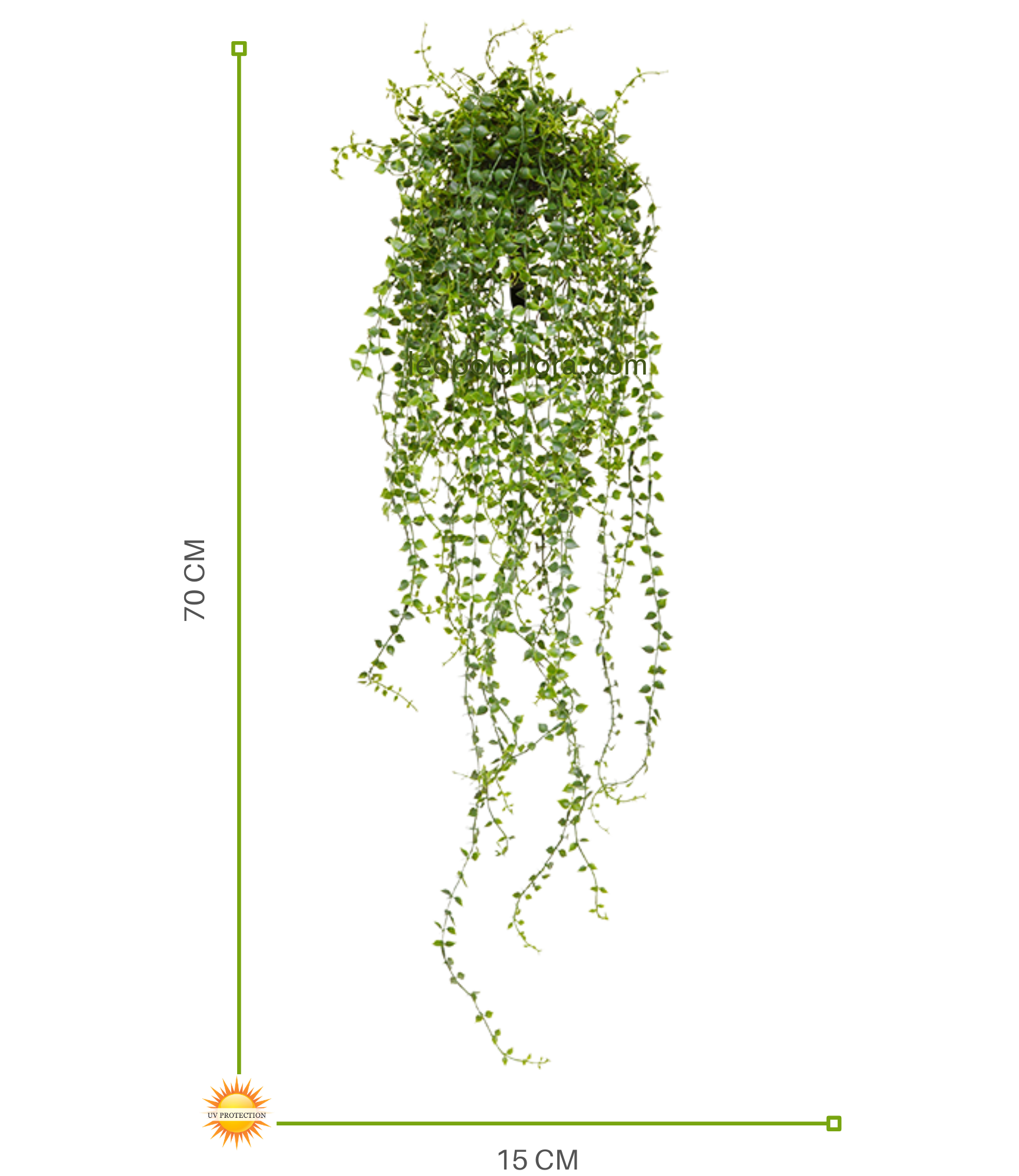 artificial small hanging plants Callisia artificial hanging plant 70 cm UV