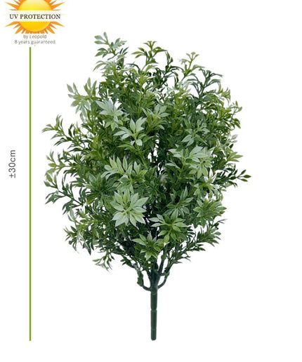 LeopoldFlora Eucalyptus kunststruikje groen-wit  30cm UV