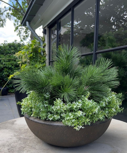 LeopoldFlora Eucalyptus kunststruikje groen-wit  30cm UV