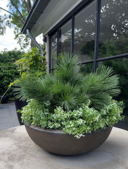 LeopoldFlora Eucalyptus kunststruikje groen-wit  30cm UV