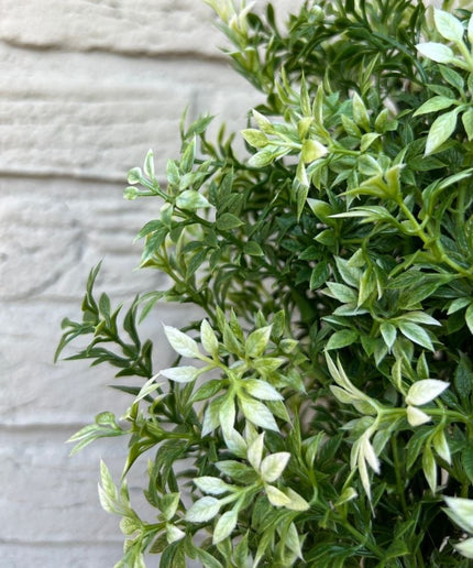 LeopoldFlora Eucalyptus kunststruikje groen-wit  30cm UV