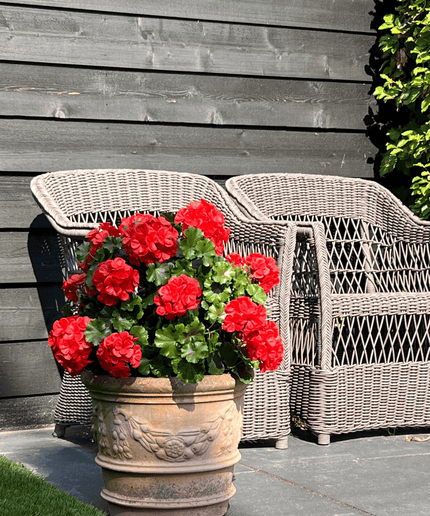 LeopoldFlora Geranium bol kunstplant 50cm UV rood