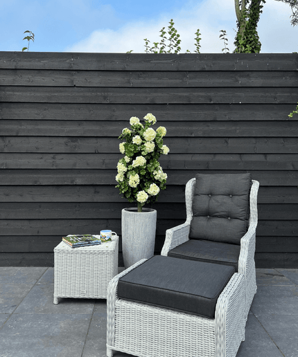 LeopoldFlora Geranium kolom kunstplant 120cm UV creme-wit