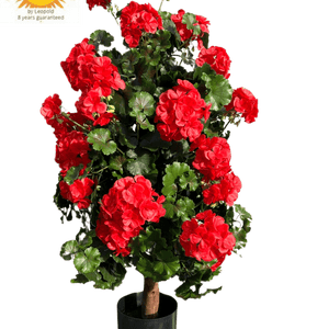 LeopoldFlora Geranium pyramide 110cm kunstplant UV rood