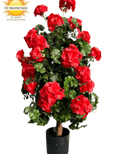 LeopoldFlora Geranium pyramide 110cm kunstplant UV rood