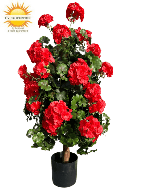 LeopoldFlora Geranium pyramide 110cm kunstplant UV rood