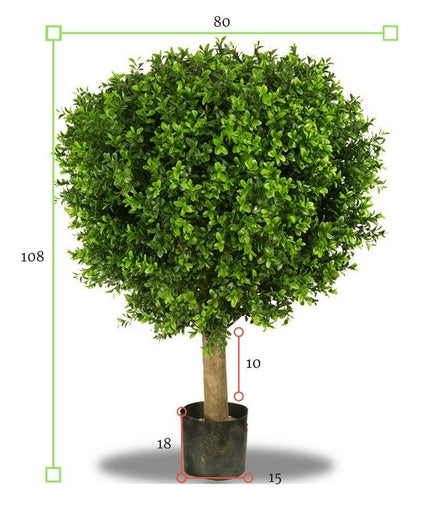 LeopoldFlora Grote kunst  buxus Bol 80 cm UV