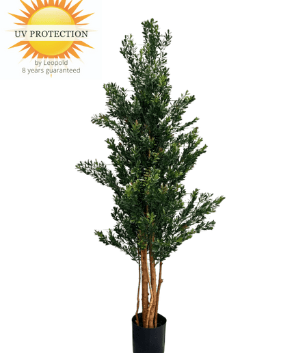 LeopoldFlora Hoge Kunstplant Buxus 165cm UV groen/rood