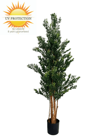 LeopoldFlora Hoge Kunstplant Buxus 165cm UV groen/rood