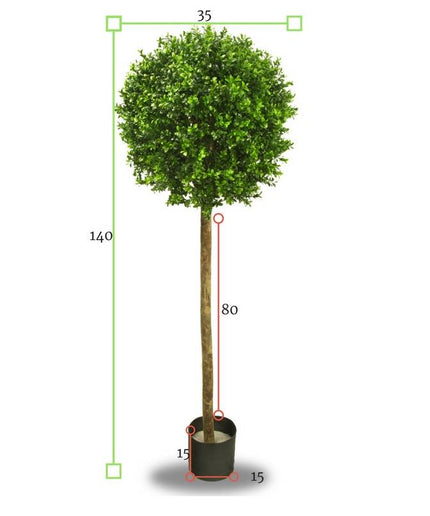 LeopoldFlora Imitatie Buxus Bol op stam 140 cm UV