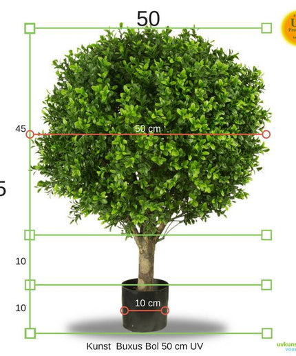LeopoldFlora Kunst Buxus Bol 50 cm UV