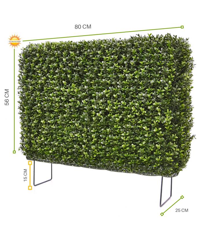 LeopoldFlora Kunst buxus haag  80x25x56 cm uv
