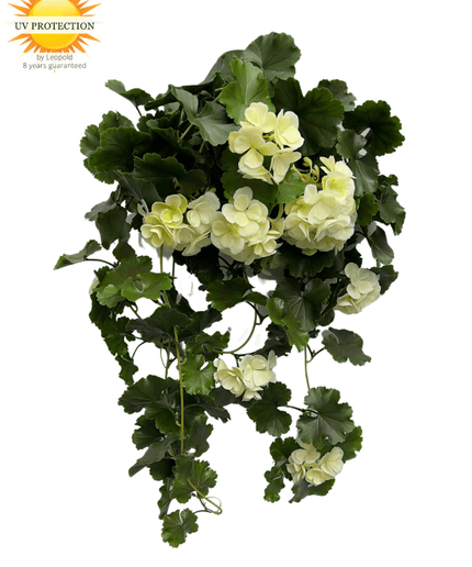 LeopoldFlora Kunst hanggeranium 65cm UV wit