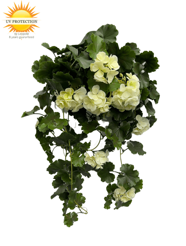 LeopoldFlora Kunst hanggeranium 65cm UV wit
