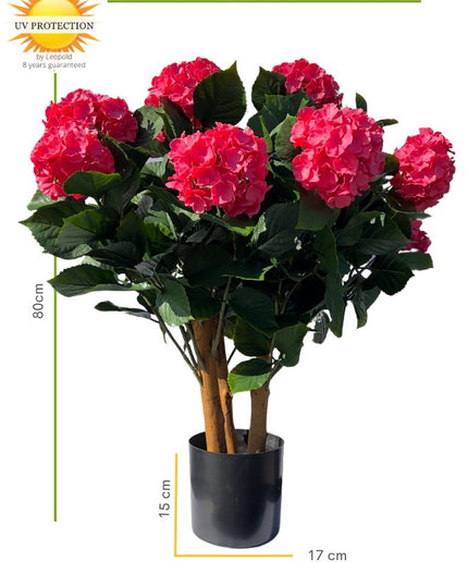 LeopoldFlora Kunst Hortensia roze XL 80cm UV