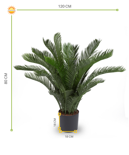 LeopoldFlora Kunst Palmboom Cycas 80 UV