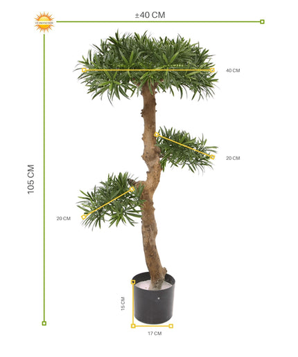 LeopoldFlora Kunst Podocarpus Bonsai 105 cm UV