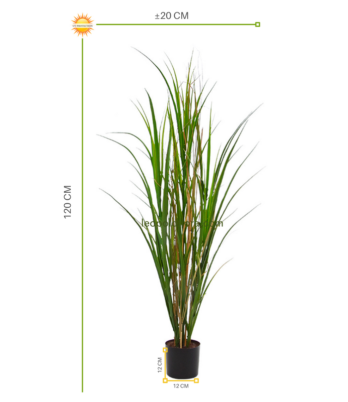 LeopoldFlora Kunst Rietgras 120 cm UV