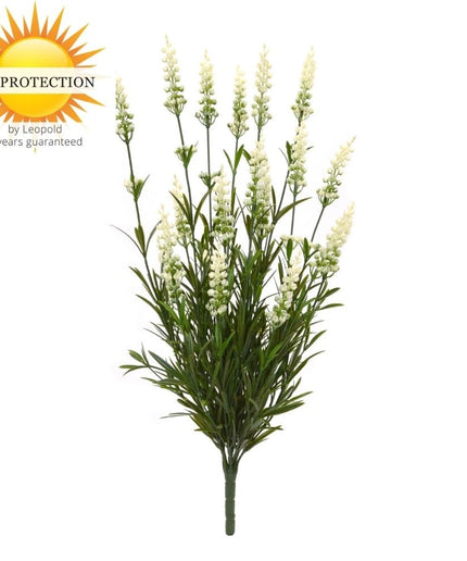 LeopoldFlora Kunstboeket Lavendel wit 50 cm UV