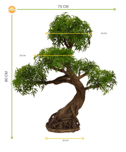 LeopoldFlora Kunstbonsai  Ming Aralia 90 cm UV