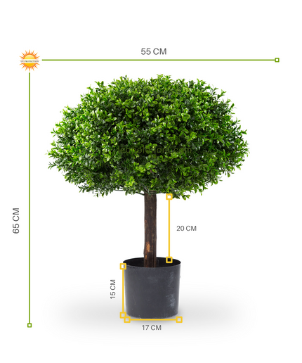 LeopoldFlora Kunstplant buxus 1/2 bol 65 cm UV
