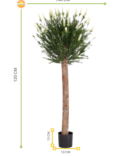 LeopoldFlora Lavendel kunstplant op stam wit 120cm UV