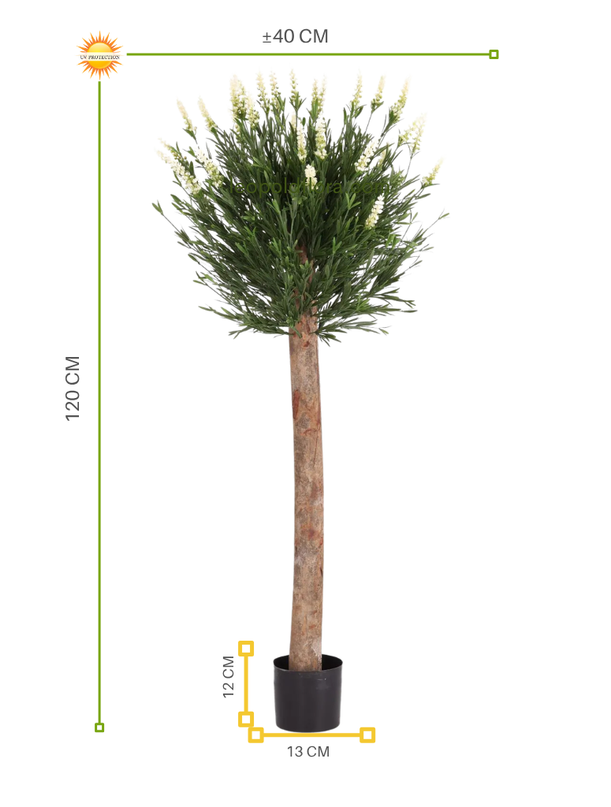 LeopoldFlora Lavendel kunstplant op stam wit 120cm UV