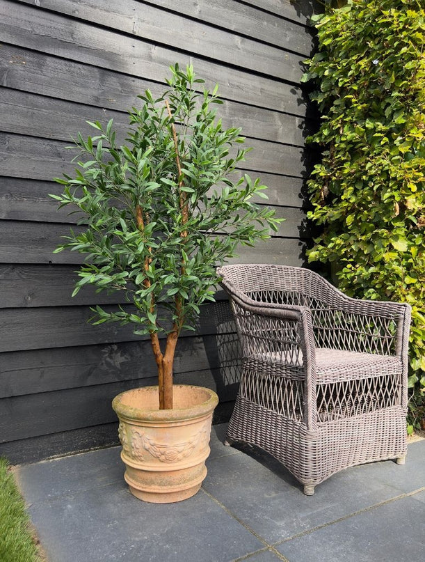 Kunstplant Olijfboom op stam met olijven XL 150cm Kunstplant Olijfboom op stam met olijven XL 150cm