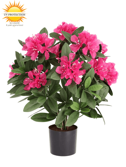 LeopoldFlora Rhododendron Kunstplant 55cm Roze UV