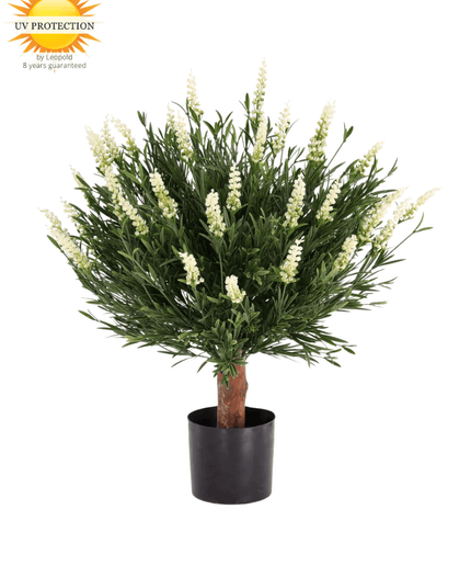 LeopoldFlora Witte lavendel kunstplant bol 60cm UV