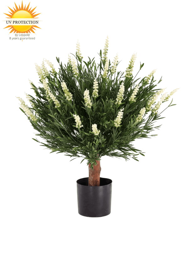 LeopoldFlora Witte lavendel kunstplant bol 60cm UV