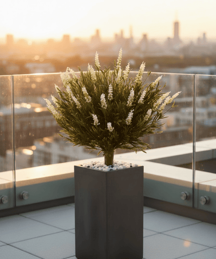 LeopoldFlora Witte lavendel kunstplant bol 60cm UV